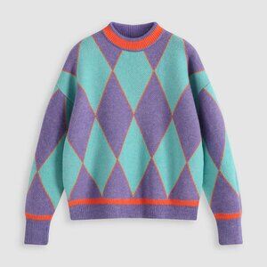 Cider Purple Argyle Sweater